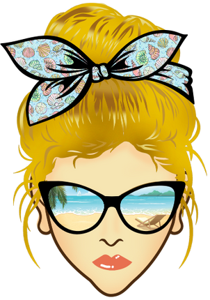 (309-05-1) Messy Bun Mom Beach Reflection Sunglasses