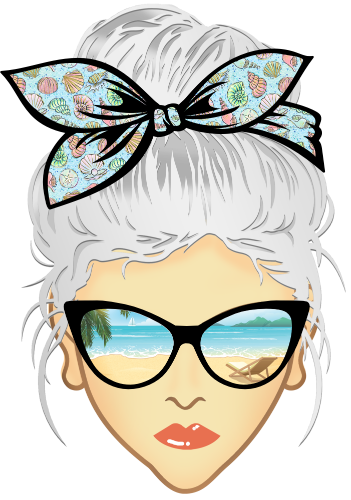 (309-05-1) Messy Bun Mom Beach Reflection Sunglasses