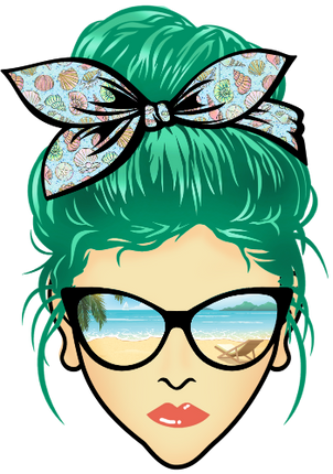 (309-05-1) Messy Bun Mom Beach Reflection Sunglasses