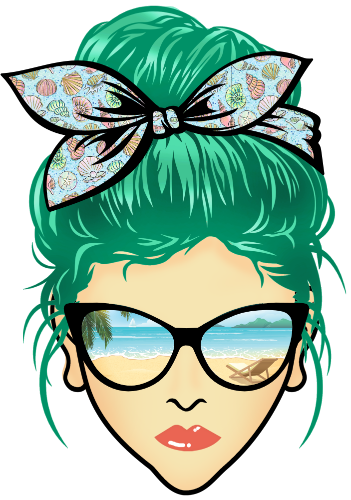 (309-05-1) Messy Bun Mom Beach Reflection Sunglasses