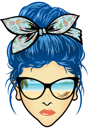 (309-05-1) Messy Bun Mom Beach Reflection Sunglasses