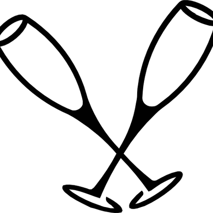 (s310-1-I) Champagne Wine Glasses