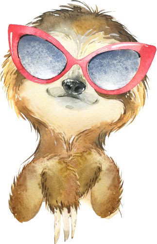 (s313-1-2A-5) Baby Sloth Sunglasses