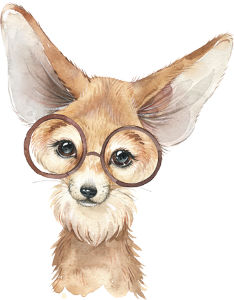 (s313-1-4A-22) Baby Fennec Fox Glasses