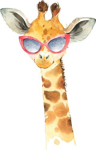 (s313-1-2B-5) Baby Giraffe Sunlgasses