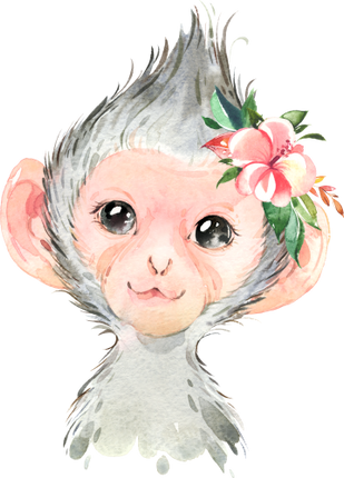 (s313-1-2D-41) Baby Monkey Flowers