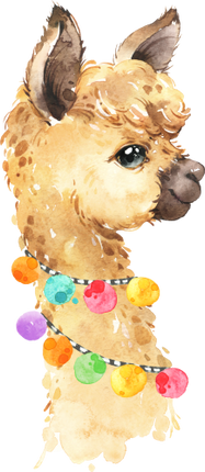 (s313-1-1E-59) Baby Llama Pom Poms