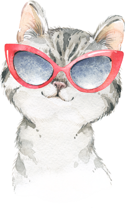 (s313-1-2E-5) Baby Cat Kitten Sunglasses