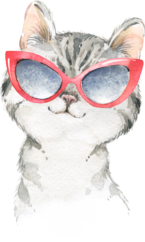 (s313-1-2E-5) Baby Cat Kitten Sunglasses