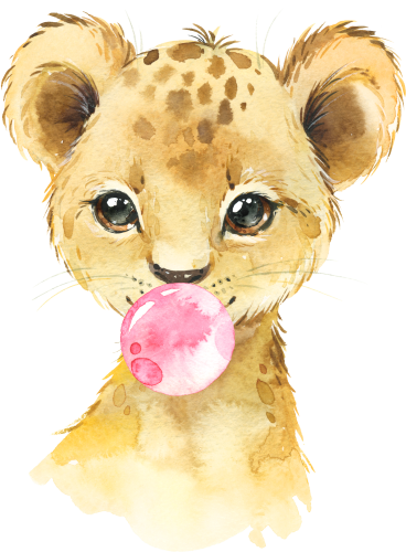 (s313-1-3E-29) Baby Lion Bubblegum