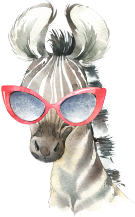 (s313-1-3F-5) Baby Zebra Sunglasses