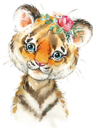 (s313-1-2H-51) Baby Tiger Flowers