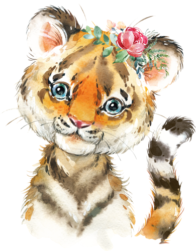 (s313-1-2I-51) Baby Tiger Flowers