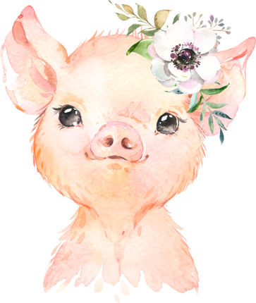 (s313-1-1J-33) Baby Pig Flowers