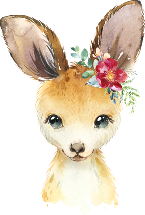 (s313-1-3K-39) Baby Kangaroo Flowers