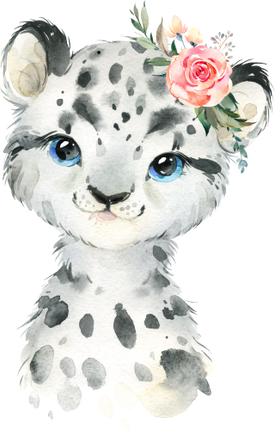(313-01-2M-34) Baby Snow Leopard Flowers