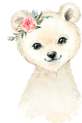 (313-01-2N-34) Baby Polar Bear Flowers