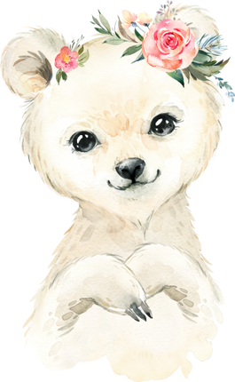 (313-01-2O-34) Baby Polar Bear Flowers