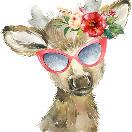 (s313-1-1Q-31_5) Baby Moose Flowers Sunglasses