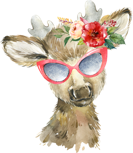 (s313-1-1Q-31_5) Baby Moose Flowers Sunglasses