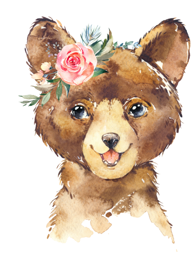 (s313-1-3Q-34) Baby Bear Flowers