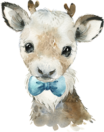 (313-01-1T-13) Baby Reindeer Teal Bowtie