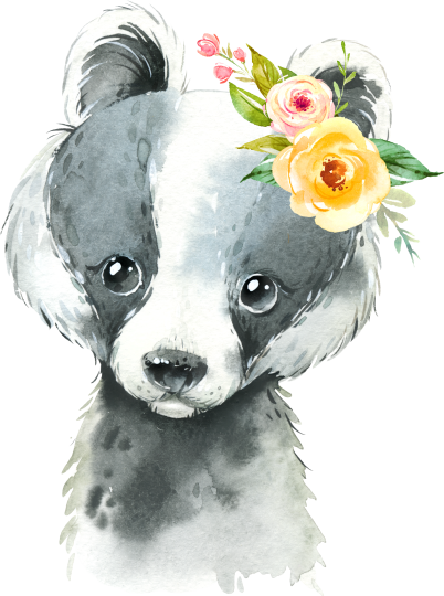 (s313-1-2X-53) Baby Badger Flowers