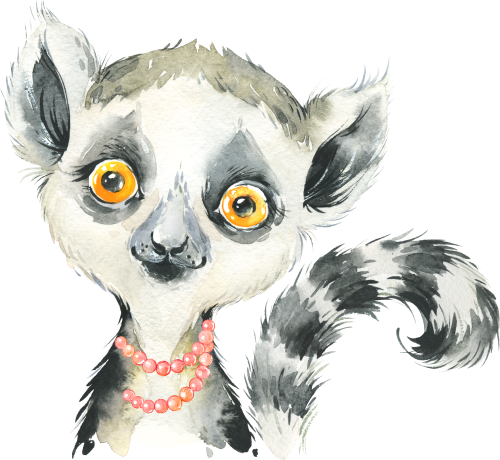 (s313-1-1Y-7) Baby Lemur Pearl Necklace