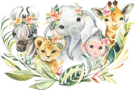(s313-2-A) Safari Animals Group