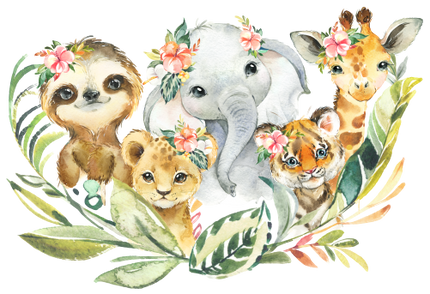 (s313-2-B) Safari Animals Group