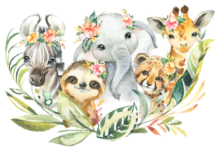 (s313-2-C) Safari Animals Group