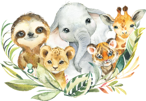 (s313-2-B) Safari Animals Group