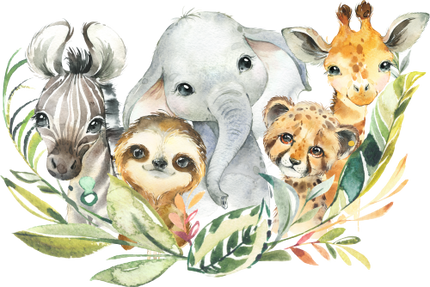 (s313-2-C) Safari Animals Group