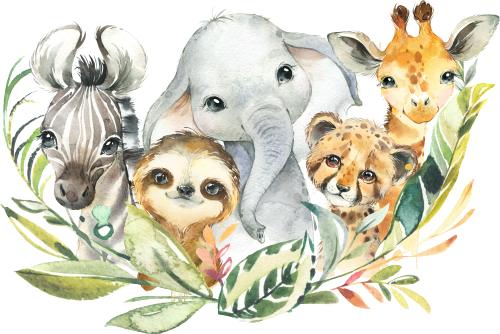 (s313-2-C) Safari Animals Group