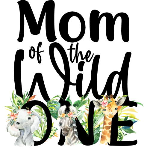 (s313-3A) Wild One Baby Jungle Animals Family Custom Text