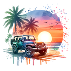 (314-2) Jeep 4x4 Sunset Beach