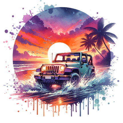 (314-2) Jeep 4x4 Sunset Beach