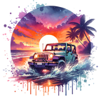 (314-2) Jeep 4x4 Sunset Beach