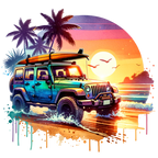 (314-2) Jeep 4x4 Sunset Beach