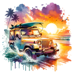 (314-2) Jeep 4x4 Sunset Beach