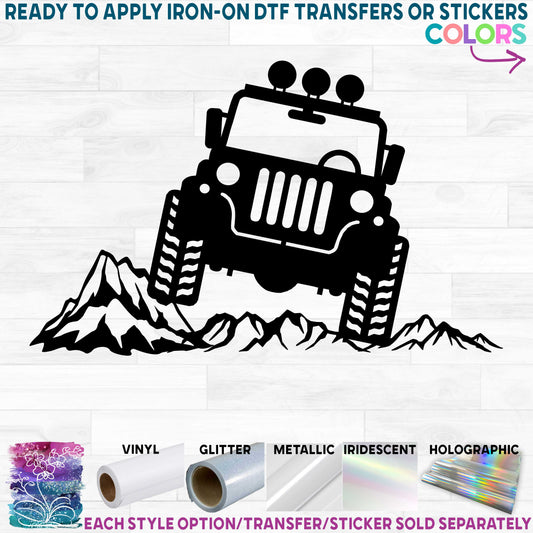 (s314-1D) 4 x 4 Offroad Vehicles Truck Trucks Mountains Printed Heat Transfer or Sticker