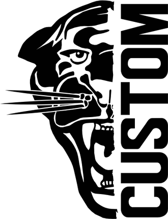 (s317-02-A) Panther Split Mascot Team Name Custom Text