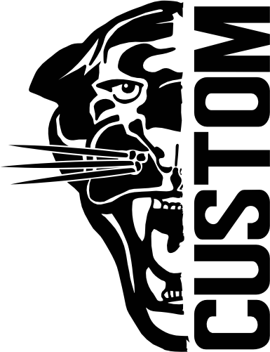 (s317-02-A) Panther Split Mascot Team Name Custom Text