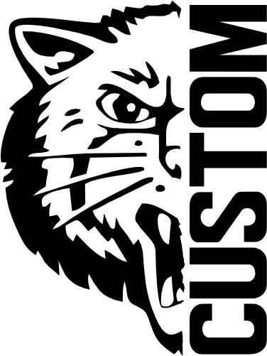 (s317-03-A) Wildcat Split Mascot Team Name Custom Text