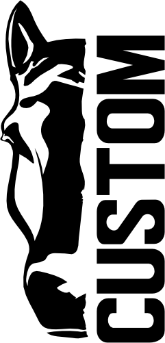 (s317-12-A) Horse Mustang Split Mascot Team Name Custom Text