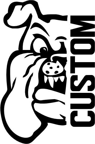 (s317-13-A) Bulldog Split Mascot Team Name Custom Text