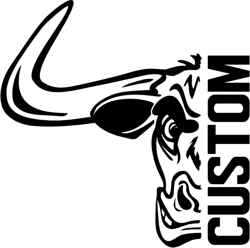 (s317-15-A) Longhorn Split Mascot Team Name Custom Text