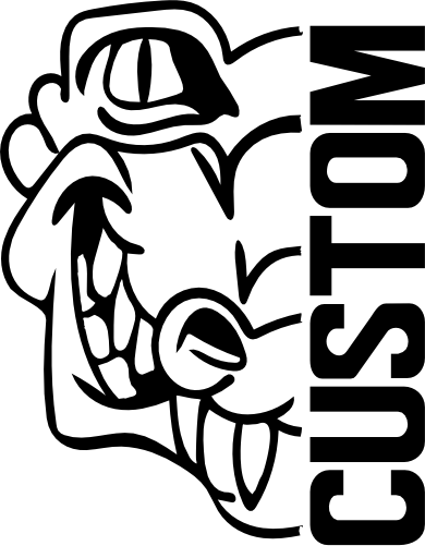 (s317-21-A) Gator Split Mascot Team Name Custom Text