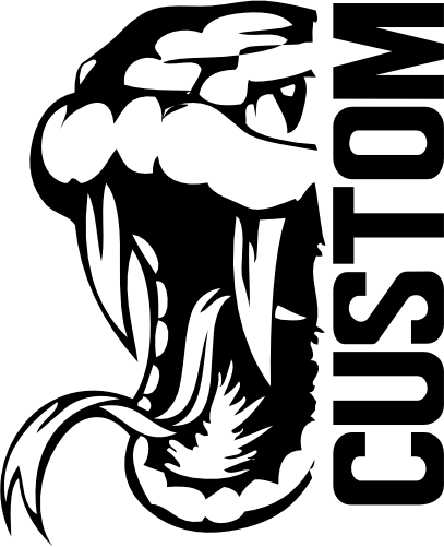 (s317-23-A) Snake Split Mascot Team Name Custom Text