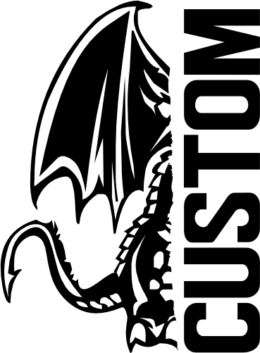 (s317-24-A) Dragon Split Mascot Team Name Custom Text